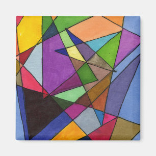 "Meestal werkt" Abstract Art Magnet