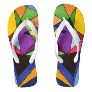 "Meestal werkt" abstracte teenslippers. Teenslippers