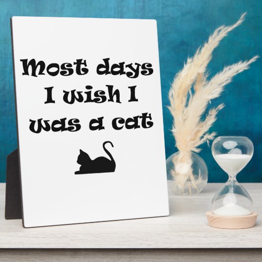 Meestal wou ik dat ik een kat was fotoplaat (Zijkant)