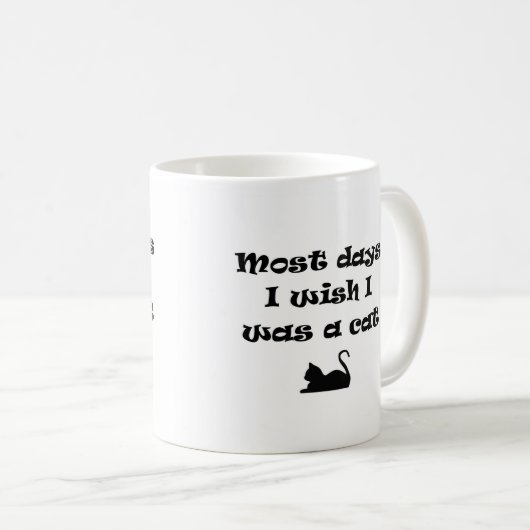 Meestal wou ik dat ik een kat was koffiemok (Voorkant rechts)