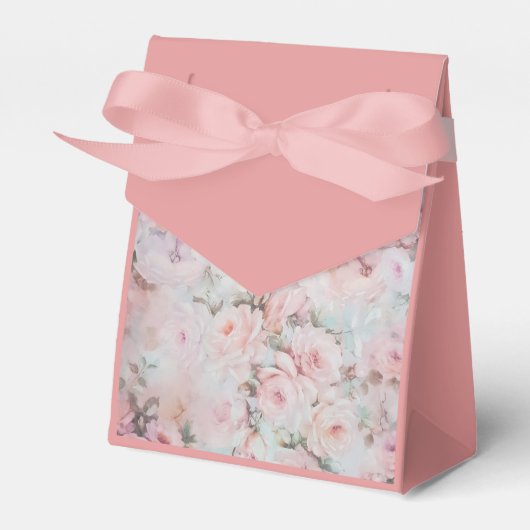 Meestal zwarte tinten roze boho land floral bedankdoosjes (Voorkant Zijde)