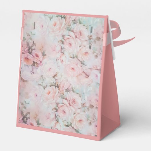 Meestal zwarte tinten roze boho land floral bedankdoosjes (Achterkant)