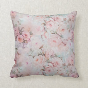Meestal zwarte tinten roze boho land floral kussen