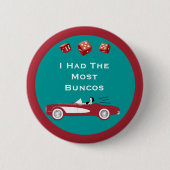 meeste Buncos Red Convertible Dice Bunco Ronde Button 5,7 Cm (Voorkant)