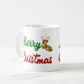 Meeste kerstgevierde rendierscript koffiemok (Voorkant links)