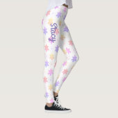 MEESTE KLEINE STROMEN BLEKE PINKGEEL LILA KLEUR LEGGINGS (Rechts)