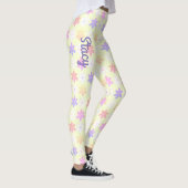 MEESTE KLEINE STROMEN BLEKE PINKGEEL LILA KLEUR LEGGINGS (Rechts)
