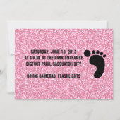 MEESTE PINKGLITTER AFGEDRUKTE GONE SQUATCHIN PARTI KAART (Achterkant)