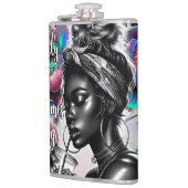 Meeste tijd lieve sassy melanine meisje baas grapp heupfles (Links)