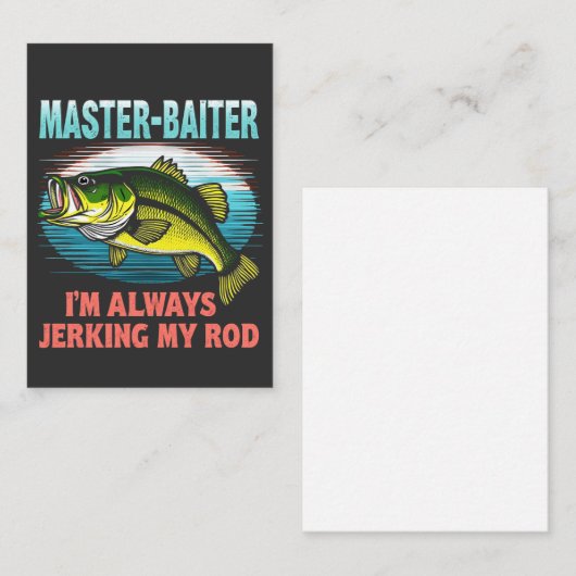 Meester Aaseter Ik Haal M'n Hengel Altijd Binnen P Notitiekaartje (Voorkant / Achterkant)