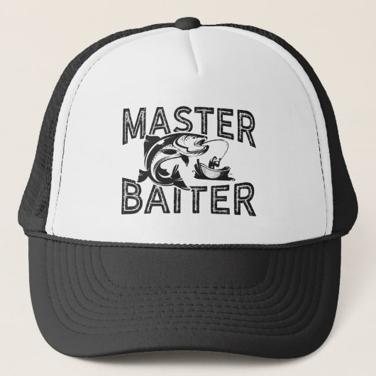 Meester Aaszetter Grappige Visvangst Trucker Pet (Voorkant)