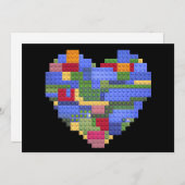 Meester Bouwer Blok Baksteen Hart Valentin Feestdagenkaart (Voorkant / Achterkant)