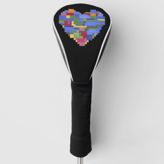 Meester Bouwer Blok Baksteen Hart Valentin Golfheadcover (Voorkant)