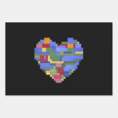 Meester Bouwer Blok Baksteen Hart Valentin Inpakpapier Vel (Voorkant)
