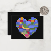 Meester Bouwer Blok Baksteen Hart Valentin Notitiekaartje (Voorkant / Achterkant in situ)