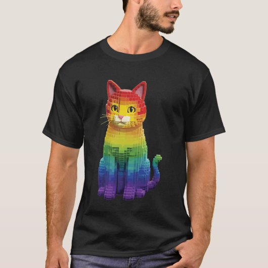 Meester Bouwer Kat Bakstenen Blok Bouwen Baksteen  T-shirt (Voorkant)