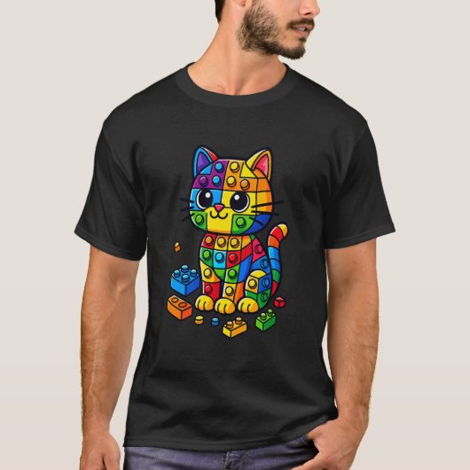 Meester Bouwer Kat Liefhebber Baksteen Bouwers Kin T-shirt (Voorkant)