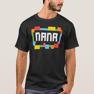 Meester bouwer Nana Bakstenen Blokken Bouwen Famil T-shirt