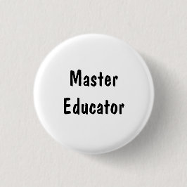 Meester Educator Ronde Button 3,2 Cm