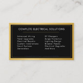 Meester elektricien metaal visitekaartje (Achterkant)