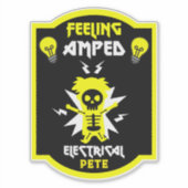 Meester elektricien sticker (Voorkant)