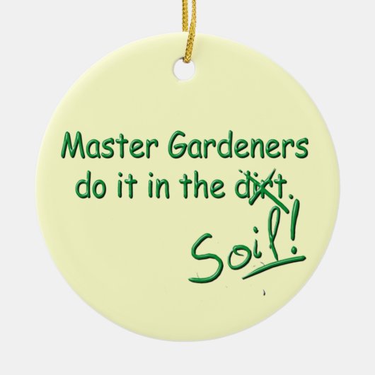 Meester Gardeners doen het in de bodem Keramisch Ornament (Voorkant)