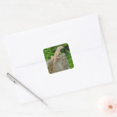 Meester in camouflage vierkante sticker (Envelop)