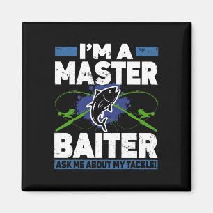 Meester Iter-shirt Grappig Vissen Visser Vis Magneet