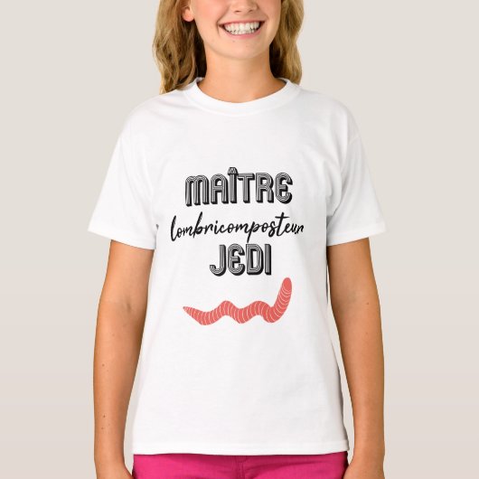 Meester Jedi-Wormcomposteerder T-shirt (Voorkant)