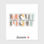 Meester maatschappelijk werker sticker (Vel)