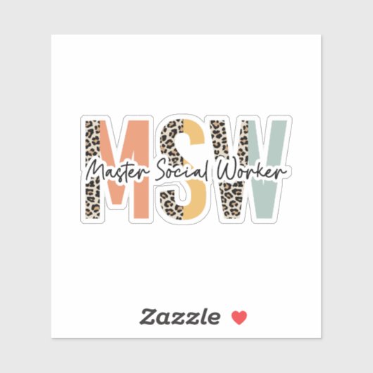 Meester maatschappelijk werker sticker (Vel)