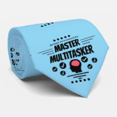 Meester Multitasker Grappige Stelling Stropdas (Opgerold)