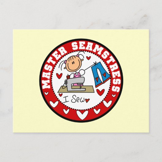 Meester Naaister Briefkaart (Voorkant)