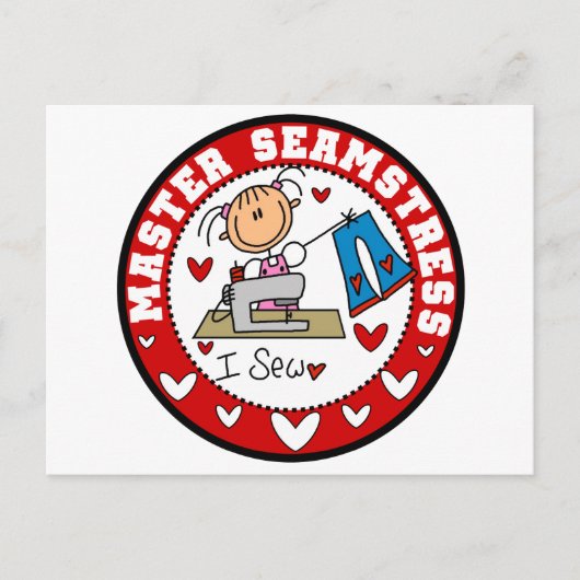 Meester Naaister Briefkaart (Voorkant)