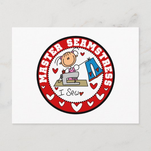 Meester Naaister Briefkaart (Voorkant)