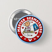 Meester Naaister Ronde Button 5,7 Cm (Voorkant /achterkant)