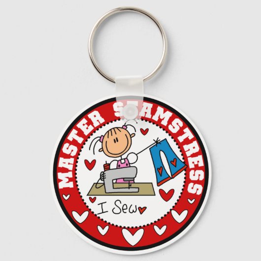 Meester Naaister Sleutelhanger (Voorkant)