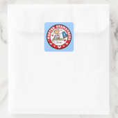 Meester Naaister Vierkante Sticker (Tas)