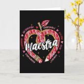 Meester Potlood Spaans Onderwijzer Tweetalig Valen Kaart (Gele Bloem)