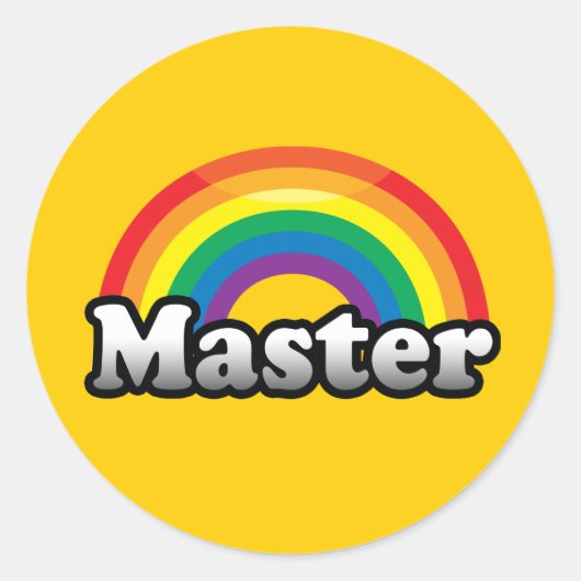 MEESTER PRIDE RONDE STICKER (Voorkant)