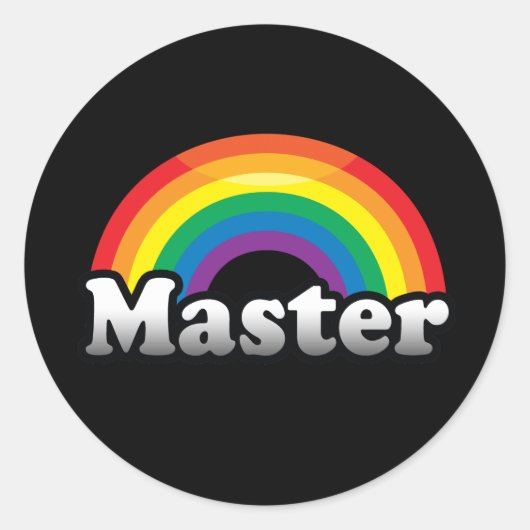MEESTER PRIDE RONDE STICKER (Voorkant)