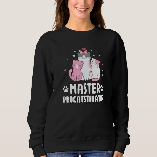 Meester Procatstinator Grappige Kattenliefhebber H Trui (Voorkant)