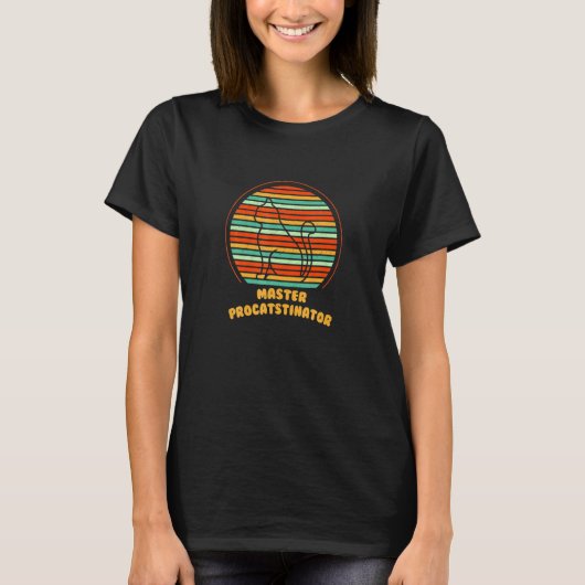 Meester Procatstinator Kat Humor Kitten Lui T-shirt (Voorkant)