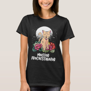 Meester Procatstinator Kat Humor Kitten Lui T-shirt