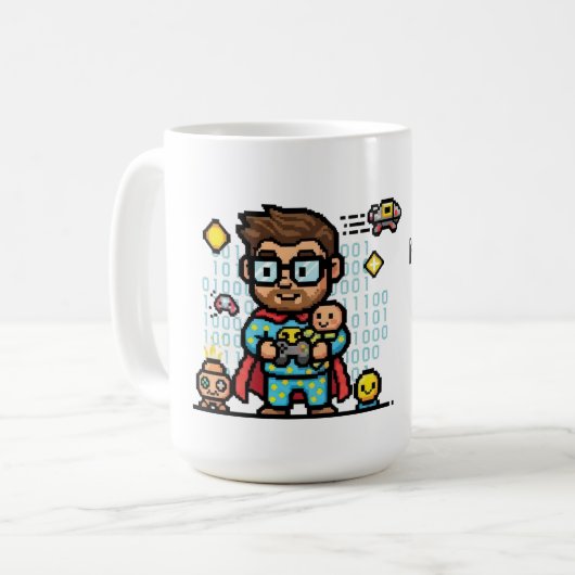 Meester van Bytes & SlaapTijd Geek Vader Koffiemok (Voorkant links)