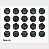 Meester van de beste moeder ter wereld ronde sticker (Vel)