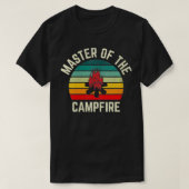 Meester van de Campfire Camping VNec T-shirt (Design voorkant)