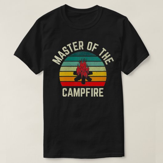 Meester van de Campfire  Camping VNec T-shirt (Design voorkant)