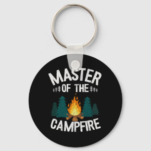 Meester van de campfire Funny Camping Sleutelhanger