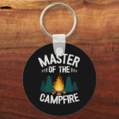Meester van de campfire Funny Camping Sleutelhanger (Voorkant)